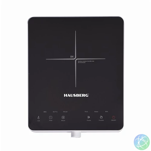 Hausberg HB-1526AB 2000W fekete-fehér  elektromos egylapos indukciós főzőlap érintésvezérléssel