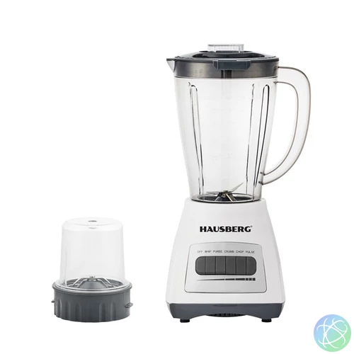 Hausberg HB-7770AB 500W fehér 4 sebességes turmixgép műanyag kancsóval, réz motorral