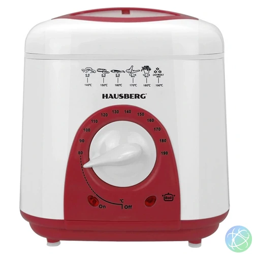 Hausberg HB-1320RS 1 literes 650W vörös elektromos olajsütő