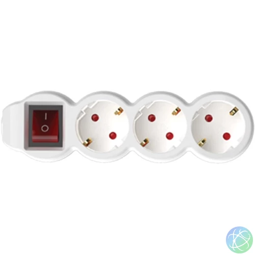 Home NV 3K-10/WH/1,5 3 aljzat 10méter 3x1,5 mm2 fehér kapcsolós elosztó