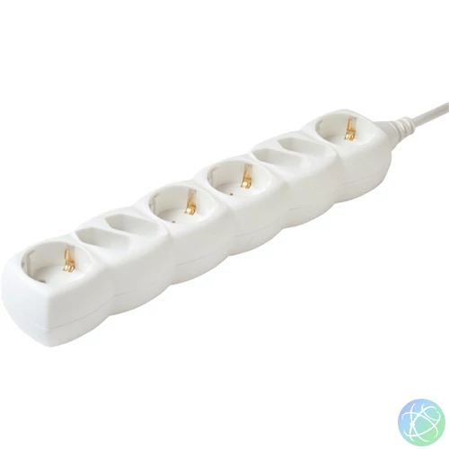 Home NV 18-3/WH/1,5 8 aljzat (4euro+4földelt) 3 méter 1,5mm2 fehér elosztó
