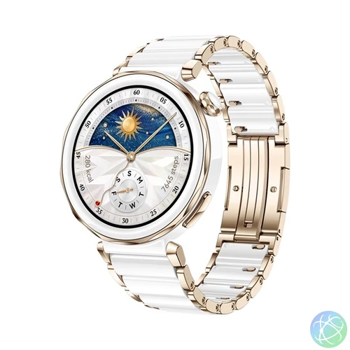 Huawei Watch GT 5 Pro (42mm) kerámia fehér okosóra