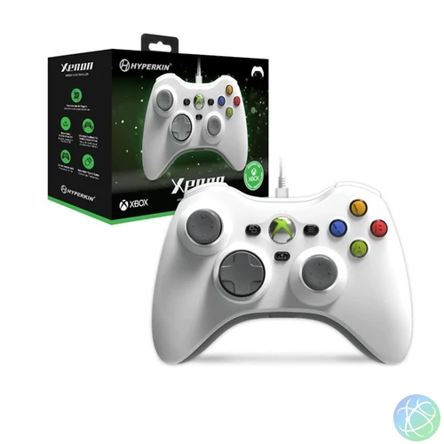 Hyperkin M01368-WH Xenon Xbox Series|One/Windows 11|10 Xbox liszenszelt vezetékes fehér kontroller