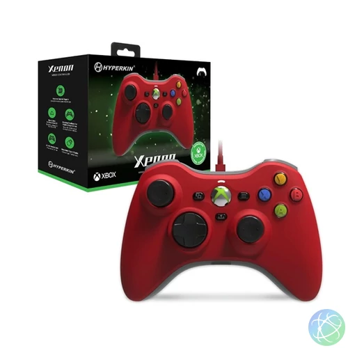 Hyperkin M01368-RD Xenon Xbox Series|One/Windows 11|10 piros Xbox liszenszelt vezetékes kontroller