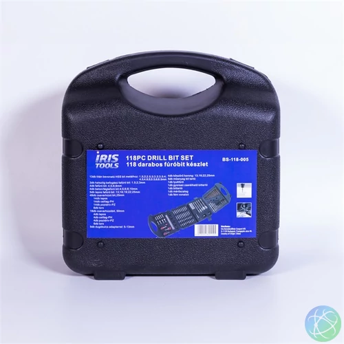 IRIS TOOLS BS-118-005 118 darabos fúróbit készlet