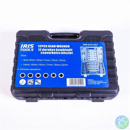 IRIS TOOLS GW-012-031 12 darabos kombinált csavarkulcs készlet