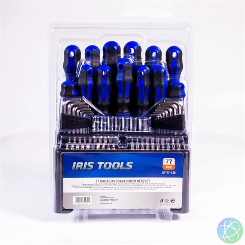 IRIS TOOLS DT-77-126 77 darabos csavarhúzó készlet