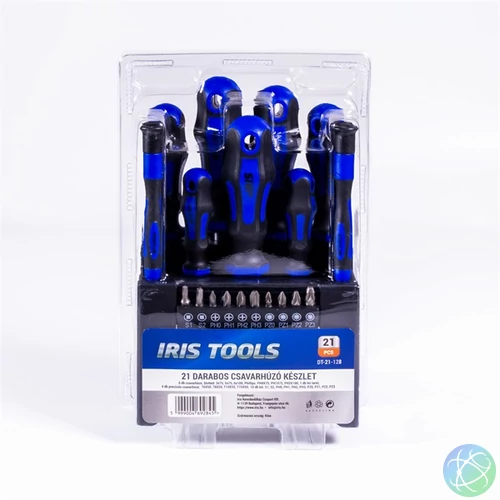 IRIS TOOLS DT-21-128 21 darabos csavarhúzó készlet