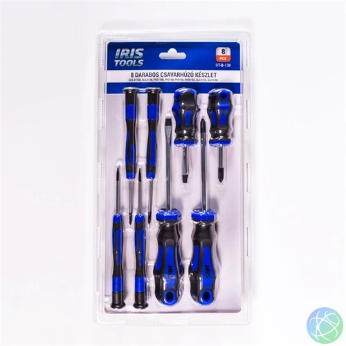 IRIS TOOLS DT-8-130 8 darabos csavarhúzó készlet