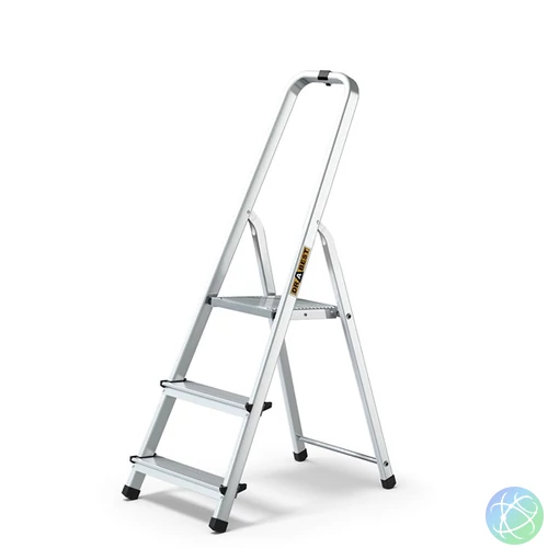 IRIS TOOLS HL-300-3S 3 (2+1) lépcsős alumínium létra, összecsukható, 125 kg teherbírás