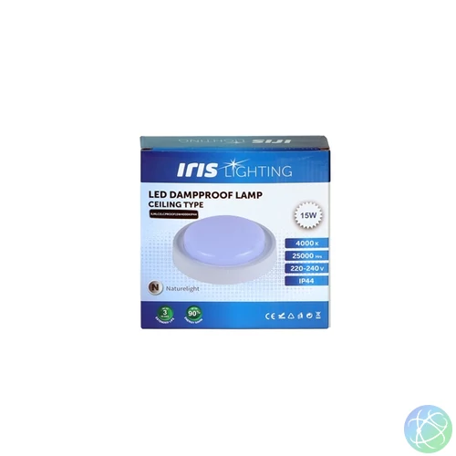 Iris Lighting ML-CELCPROOF 15W/4000K/1400lm IP44 fehér LED mennyezeti lámpa