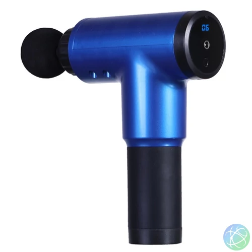Iris KT-011-BL kék masszázs pisztoly 4 adapterrel