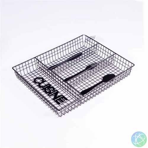 IRIS KT-210 CUISINE fémrácsos evőeszköztartó 32cmx26cmx4.5cm