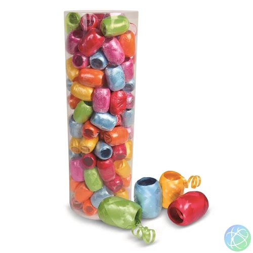 PRASENT AMERICA élénk színekben díszkötöző szalag 20mx5mm, tojás alakú, polipropilén, vegyes színekben