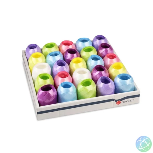 PRASENT AMERICA XXL pasztell színekben díszkötöző szalag 30mx10mm, tojás alakú, polipropilén, vegyes színekben