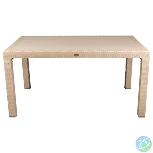 IRIS GF-800C ORIGINAL CAPPUCCINO műanyag kerti asztal rattan 90x150cm