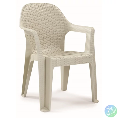 IRIS GF-900C Polo CAPPUCCINO műanyag rattan karfás kerti szék