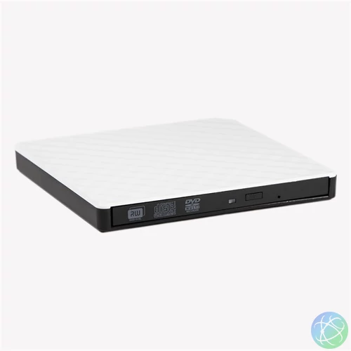 IRIS SQUARE EXTERNAL külső DVD író, USB 3.0, Read/write:CD/VCD/DVD, tálcás, DVD-RW, fehér-fekete