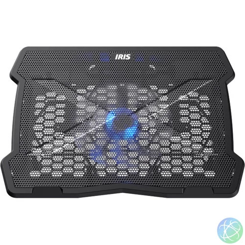 IRIS L-13 fekete notebook hűtőpad