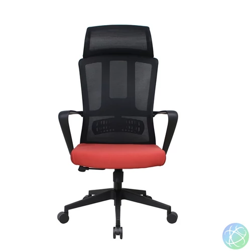 IRISOffice Astra narancs/fekete ergonómikus, szövet-hálós irodai forgószék fej és háttámasszal