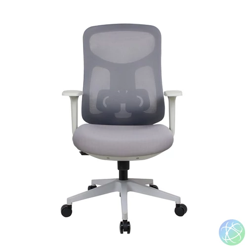 IRISOffice Avalon szürke/fekete ergonómikus, szövet-hálós irodai forgószék háttámasszal