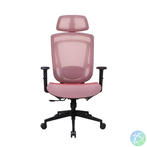 IRISOffice Nimbus piros ergonómikus, szövet-hálós irodai forgószék fej és háttámasszal