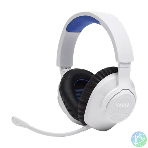 JBL Quantum 360 vezeték nélküli fehér/kék gamer headset