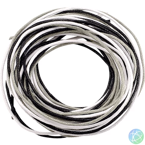 Knorr Prandell 1 mm 3x1,7 m fekete-fehér viaszolt zsinór