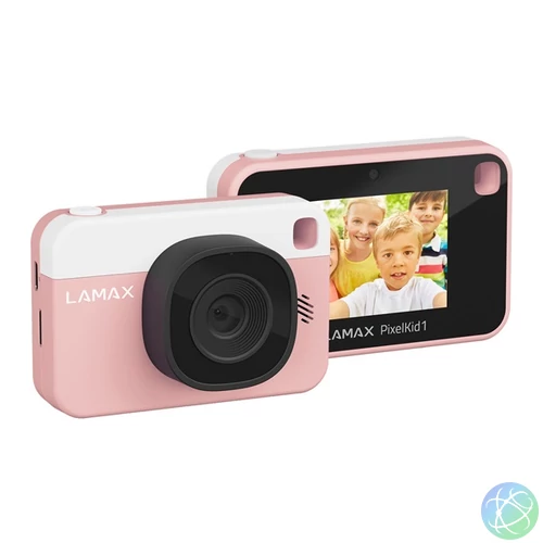 LAMAX PixelKid1 Pink Full HD 8MP rózsazsín gyerek fényképezőgép és kamera