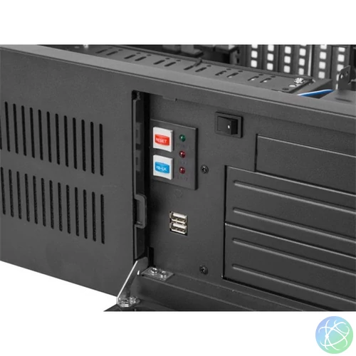 Lanberg SC01-4504-10B 19" 4U SZÉL:430mm MÉLY:450mm MAG:177mm táp nélküli rack szerver ház