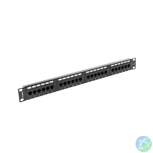 Lanberg PPU5-1024-B 19" 1U 24port Cat.5e UTP árnyékolatlan fekete patch panel