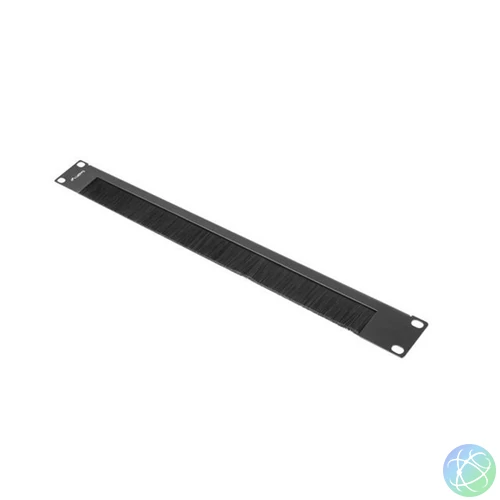 Lanberg AK-1103-B 19" 1U egyik oldalán nyitott fésűs fekete kábelrendező
