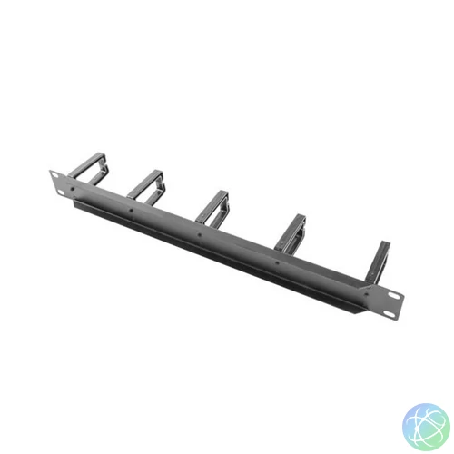 Lanberg AK-1202-B 19" 1U fekete műanyag gyűrűs fém kábelrendező