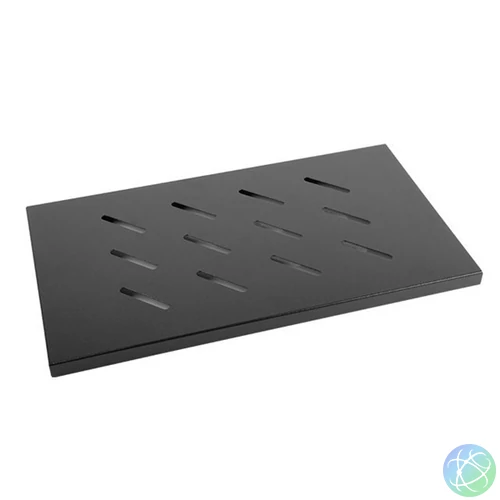 Lanberg AK-1002-B 19" 1U MÉLY:300mm MAX:120kg fix fekete polc 4 ponton rögzített csavarral
