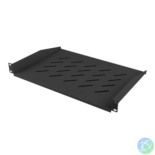 Lanberg AK-1008-B 19" 1U MÉLY:315mm MAX:25kg fix fekete tálca 2 ponton rögzített csavarral