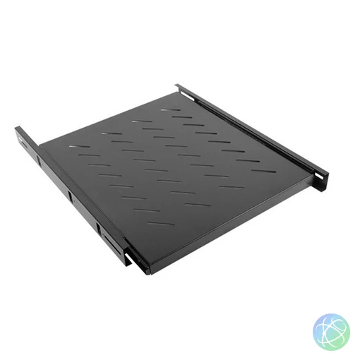 Lanberg AK-1007-B 19" 1U MÉLY:550mm MAX:60kg kihúzható fekete polc 4 ponton rögzített csavarral