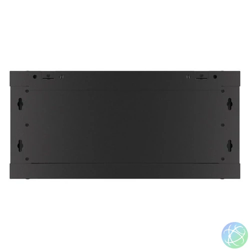 Lanberg WF01-6404-10B 19" 4U SZÉL:600mm MÉLY:450mm MAG:290mm lapraszerelt üvegajtós fekete fali rack szekrény
