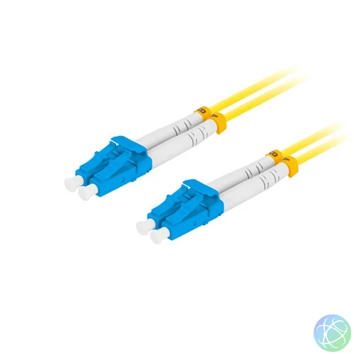 Lanberg FO-LULU-SD11-0020-YE duplex optikai patch kábel 4xLC/UPC csatlakozóval, duplex 9/125 LSZH, 2m