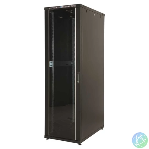 Lande LN-CK22U6060-BL CK 19" 22U 600x600 fekete álló rack szekrény