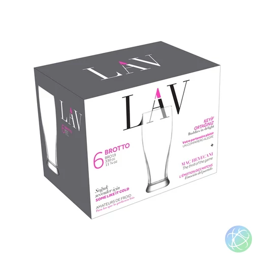 LAV Brotto Beer 330ml sörös pohár szett 6 darabos LV-BRO19F