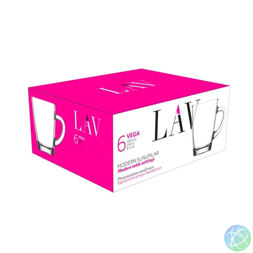 LAV Vega Mug 250ml bögre szett 6 darabos LV-VEG412F