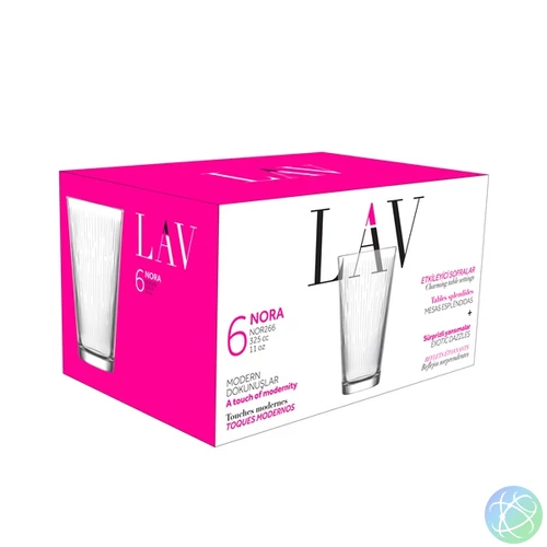 LAV Nora Long Drink 325ml koktélos pohár szett 6 darabos LV-NOR266F
