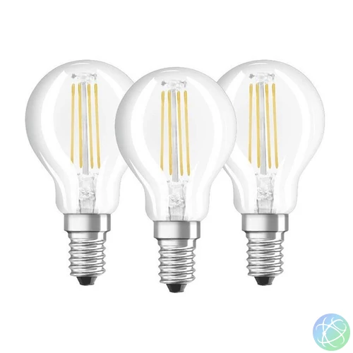 Osram Base átlátszó üveg búra/4W/470lm/2700K/E14 LED kisgömb izzó 3 db