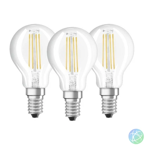 Osram Base átlátszó üveg búra/4W/470lm/4000K/E14 LED kisgömb izzó 3 db