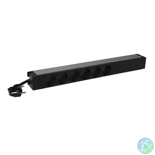 Legrand 646806 19"/1U normál KIM 6xSHK gyermekvédett TÁP elosztósor