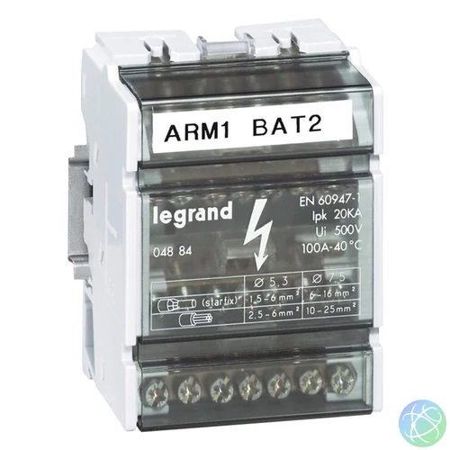 Legrand 004884 Lexic 4P 100A 4x7 furat elosztóblokk