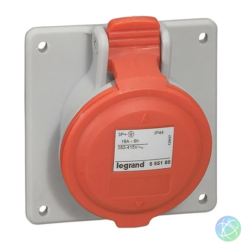 Legrand 555189 P17 Tempra PRO Dafbe-164k06 m400V IP44 döntött aljzat