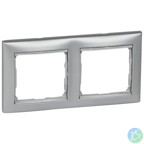 Legrand 770352 Valena alumínium/ezüst 2-es vízszintes keret