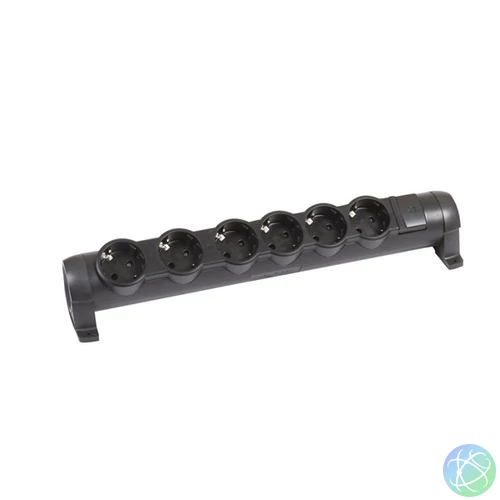 Legrand 694610 CON kábel nélkül fekete 6x2P+F elosztósor