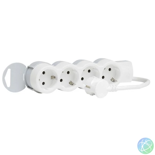 Legrand 695006 ST 1,5m vezetékkel fehér-szürke 4x2P+F elosztósor